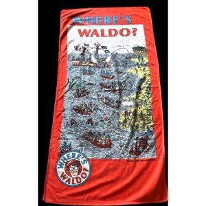 1991 Vtg Wheres Waldo PiRATE Beach Towel by R A Briggs 56 x 28 Terry 100% Cotton